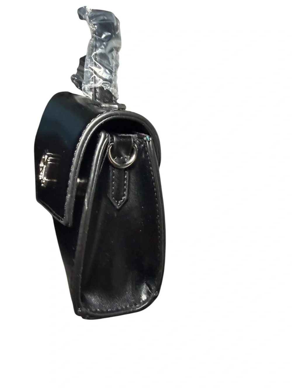 Christian Lacroix Black Top-Handle Satchel with Silver Logo